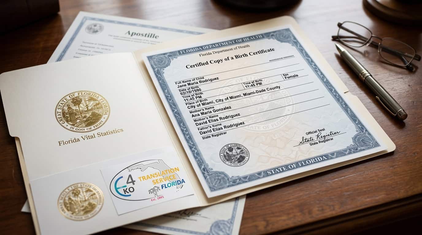 Apostille of birth certificate