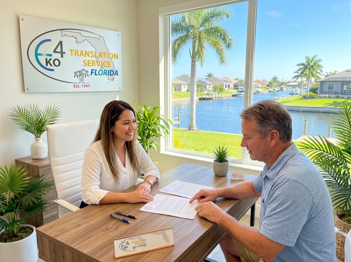 Certified document translation in Cape Coral, FL