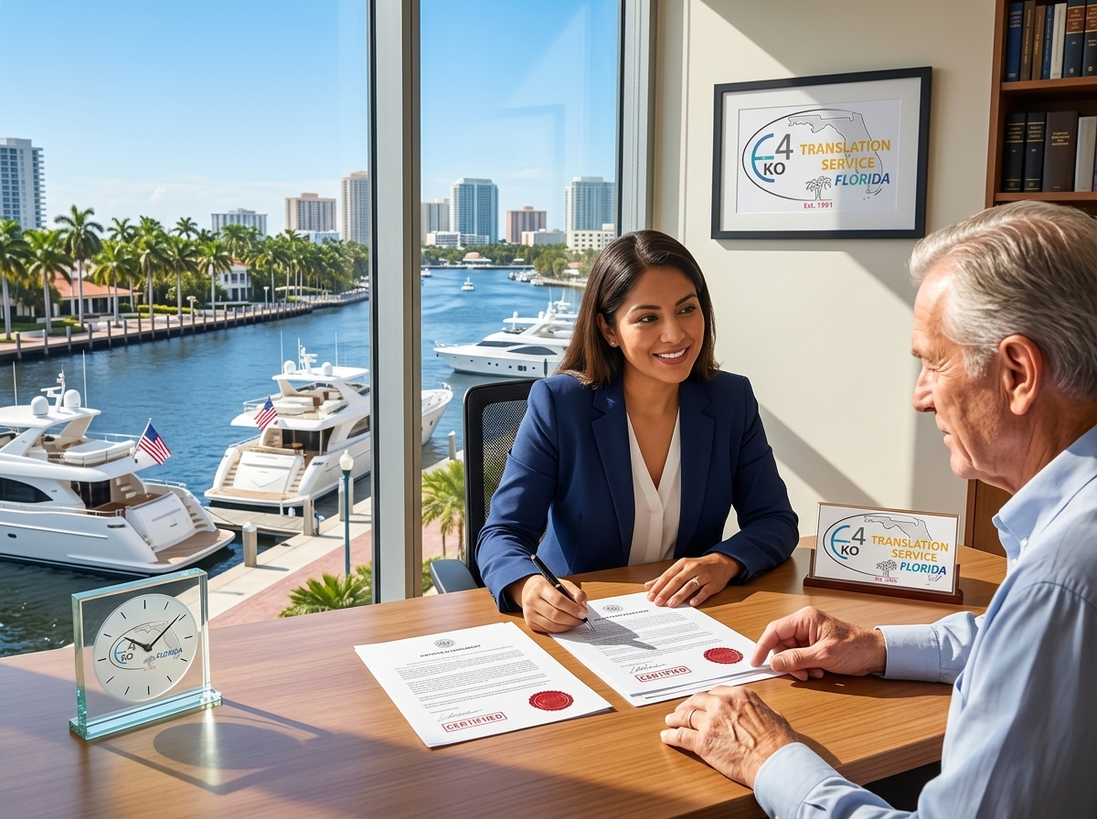 Certified document translation in Fort Lauderdale, FL