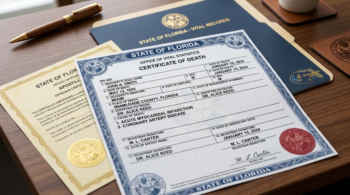 Apostille of death certificate
